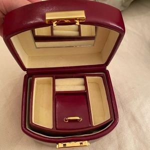 WOLF Burgundy and Gold Jewelry Organizer